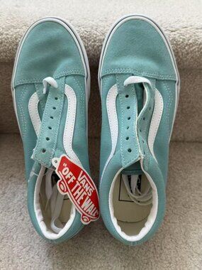 NWT Vans Old Skool Mint Green Canvas Sneakers